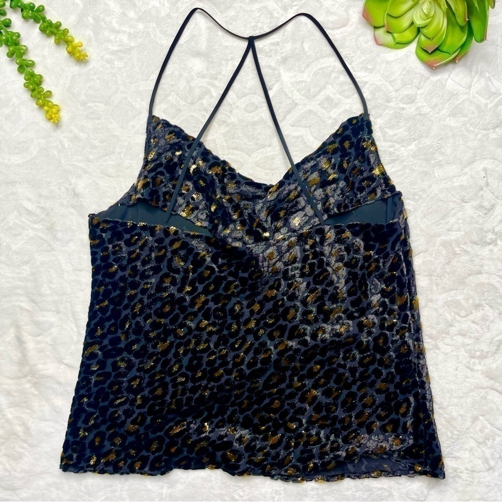 Intermix Gillian Velvet Devore Leopard Print Blac… - image 3